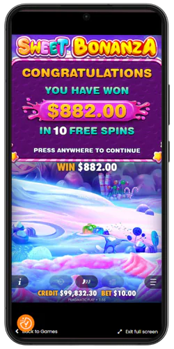 Sweet Bonanza Galary win